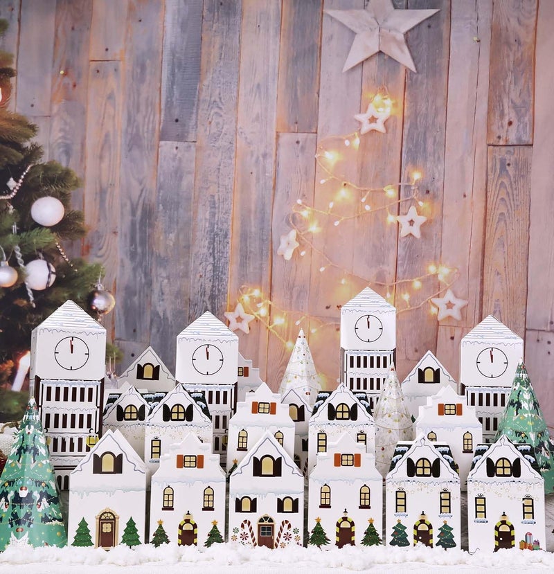 HEIPINIUYE 24 Empty Advent Calendar Boxes to Fill Yourself DIY Empty Christmas Countdown Calendars 2025 Fillable Advent Calendar Box for Boys Girls Adults Xmas White House Calendars Gift Boxes - Image 5